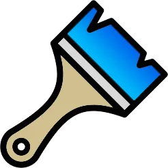 paint brush blue